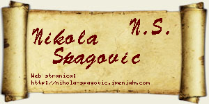 Nikola Špagović vizit kartica